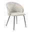 Ensemble de 2 chaises d'appoint en tissu de velours beige avec pieds en métal noir et mobilier de maison moderne