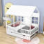 Lit double en bois avec couchette simple Gundi-1477343051