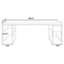 Bureau de direction rectangulaire brun en bois massif avec 1 tiroir-1322583765