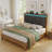 Modern Platform Bed Frame With Led Headboard & Charging Station - Quiet Eva Support, Robot Vacuum-friendly Base-611598751