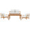 Clairmont 4-Person Teak Patio Seating Group