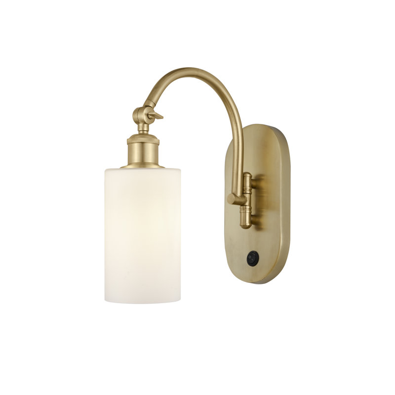 Bras pivotant en acier Ervine, Incandescent, Or satiné, Oui