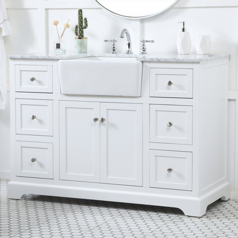 Ensemble de meuble-lavabo simple 48 po Pardue, Blanc