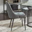 Ensemble de 2 chaises de salle à manger rembourrées en tissu