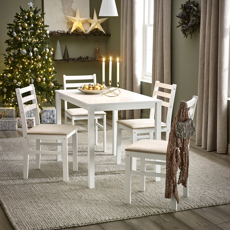 4 - Person Dining Set, White