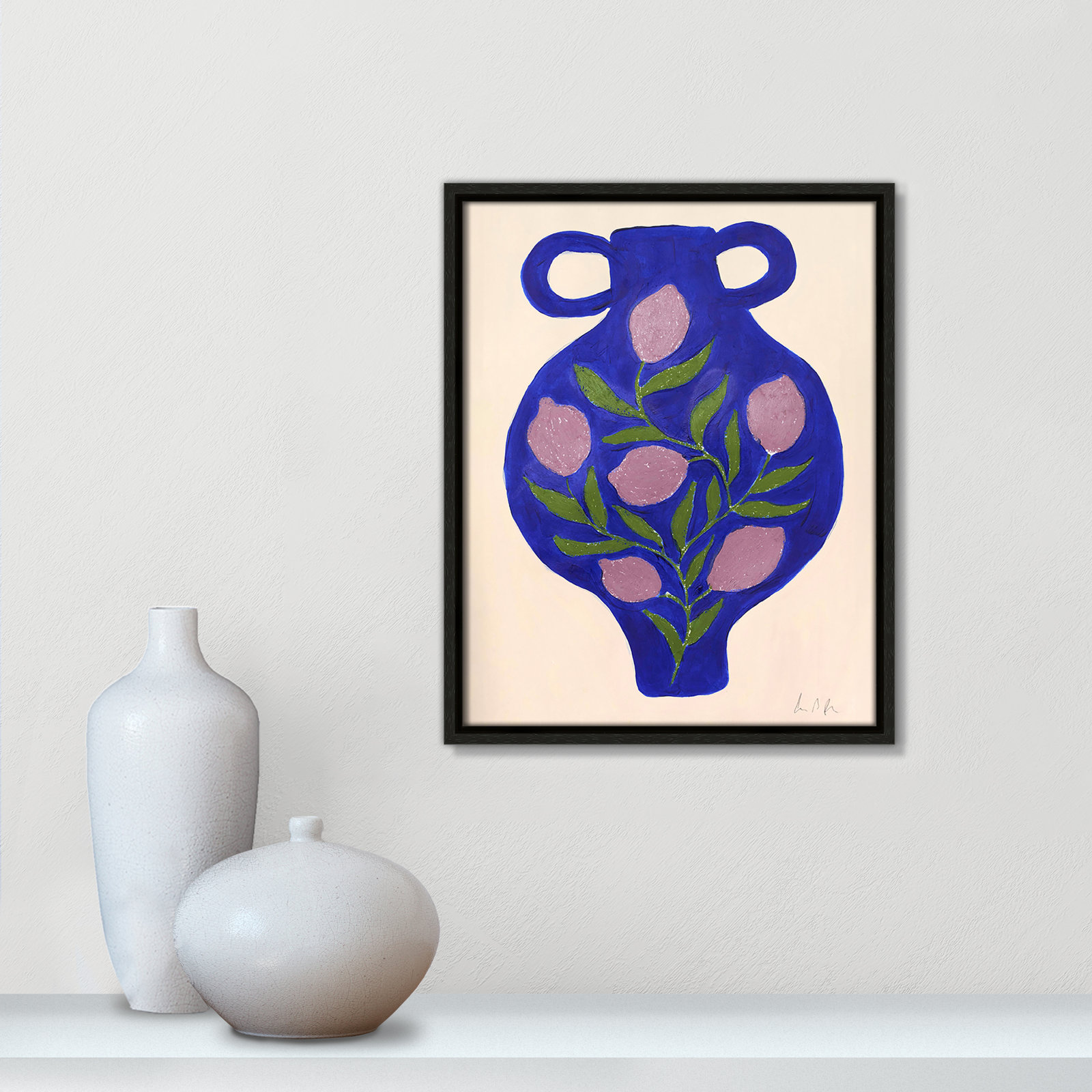 Vase No. 03 Print by Camilla Bergqvist, Espresso, 15.5" H x 12.5" W