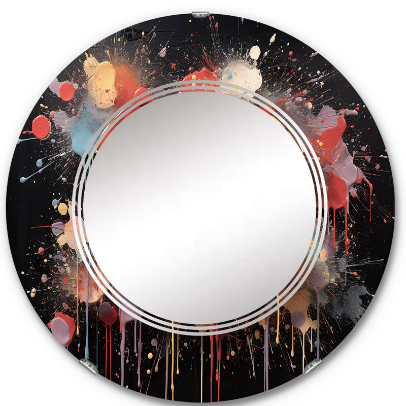 Percer - Miroir mural rond, 24 po x 24 po