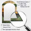 «Green Ploughed Earth Abstract Landscape II - Farm La Arch Mirror», miroir mural décoratif asymétrique vert, impression sur métal-1394911318
