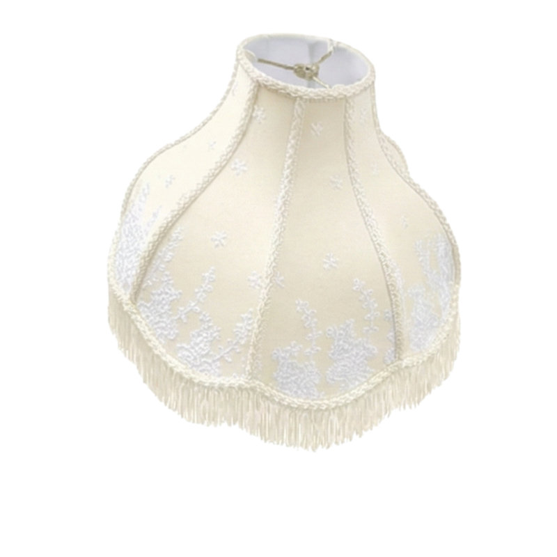Abat-jours victoriens festonnés festonnés, 6" x 17" x 13", Coquille d'oeuf