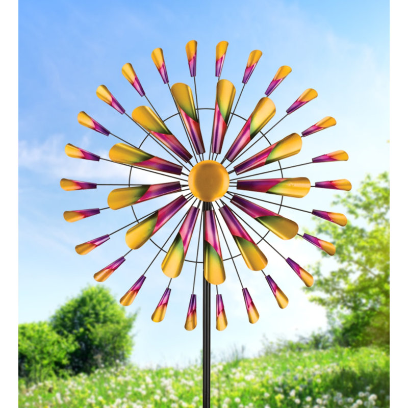 36 Inch Sun Metal Outdoor Wall Decor with Multi Color Weather Resistant Finish for Indoor and Outdoor Home Accent - Imperial