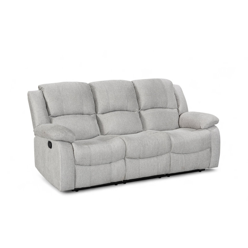 Aesir Reclining Sofa, 3, Light Grey