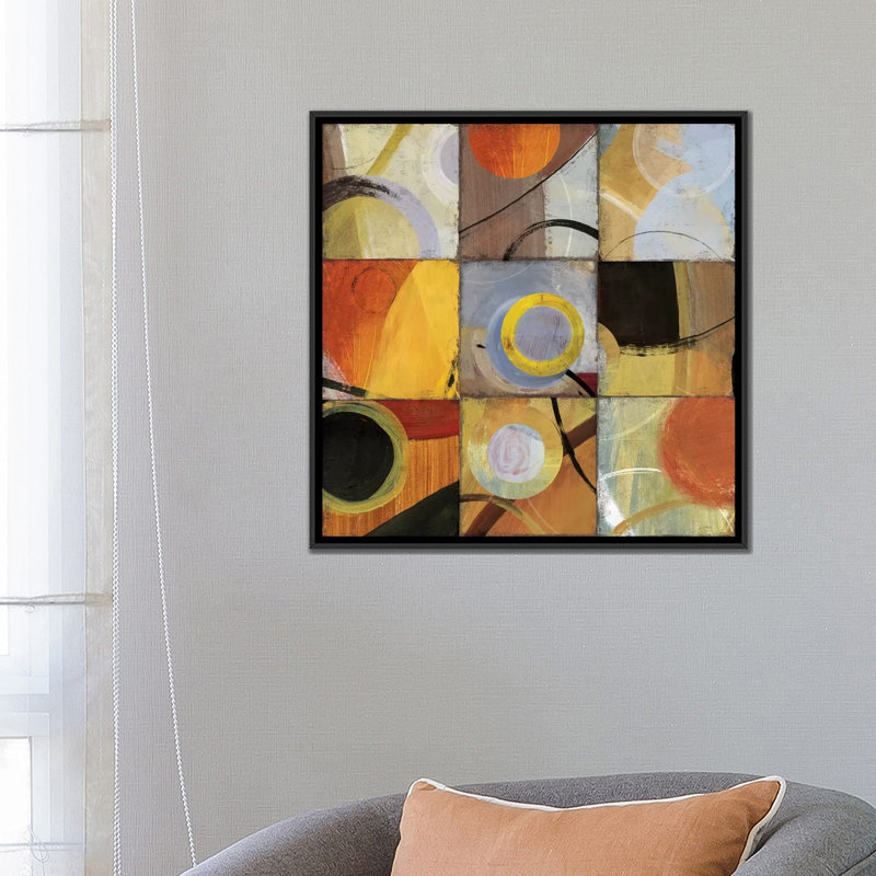 «Hole in Nine», impression sur toile, H 18 po x l 18 po x P 1,5 po, Toile avec cadre noir, Pas de tapis