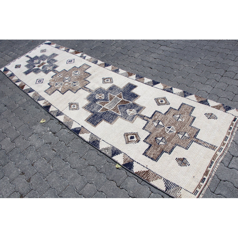 Tapis turc beige rétro Herki