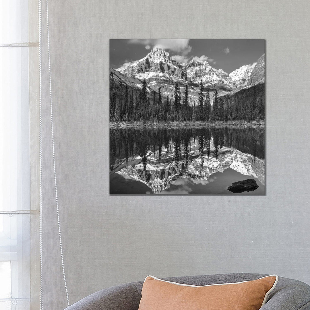 Mountains Reflected In Lake, Mount Huber, Yoho National Park, British Columbia, Canada by Tim Fitzharris - Gallery-Wrapped Canvas Giclée on Canvas