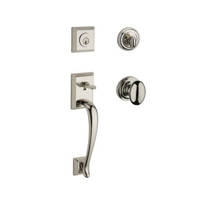 Napa Handleset with Single Cylinder Deadbolt and Door Knob and Rosette