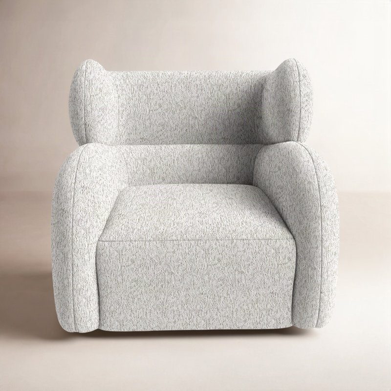 Pablo 36" W Swivel Armchair, Cream Chenille 1548-002