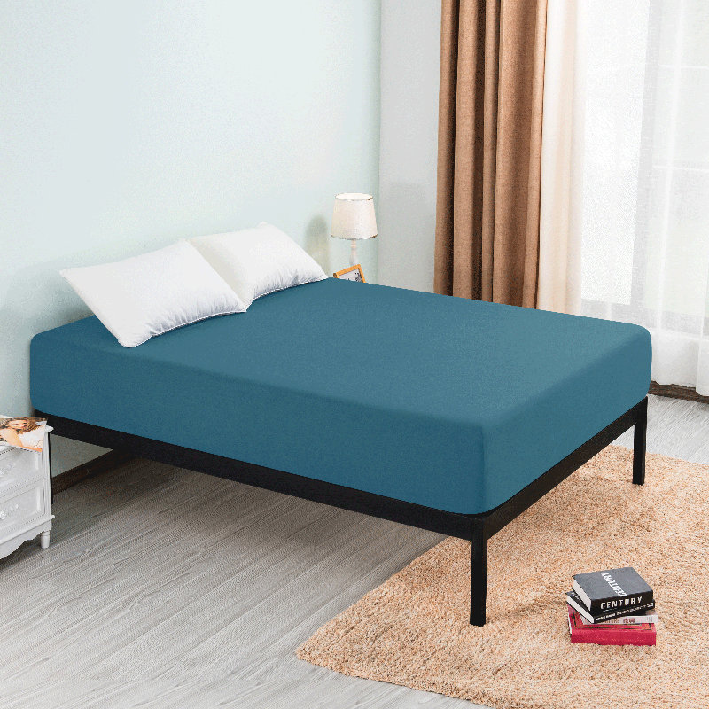 Thalia Fitted Mattress Protector Mattress Protector Case Pack, King, Peacock Blue