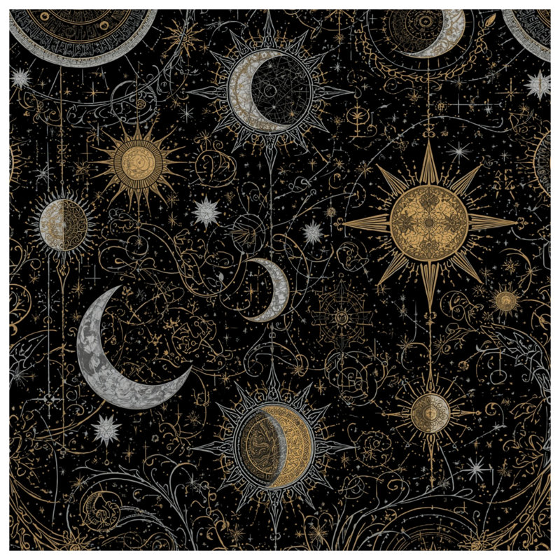 Celestial Sun Moon Comforter, Twin
