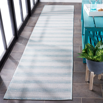Medena 231 Area Indoor/Outdoor Area Rug In Aqua Ivory / Multi