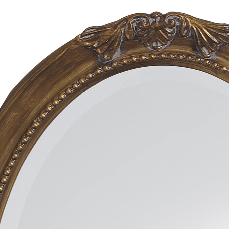 Traditional Beveled Wall and Accent Mirror, Antique Gold