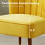 Chaise d'appoint moderne en velours avec dossier fleuri capitonné-985876539