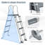 Almaan 4 - Step Steel Folding Multi-Position Ladder