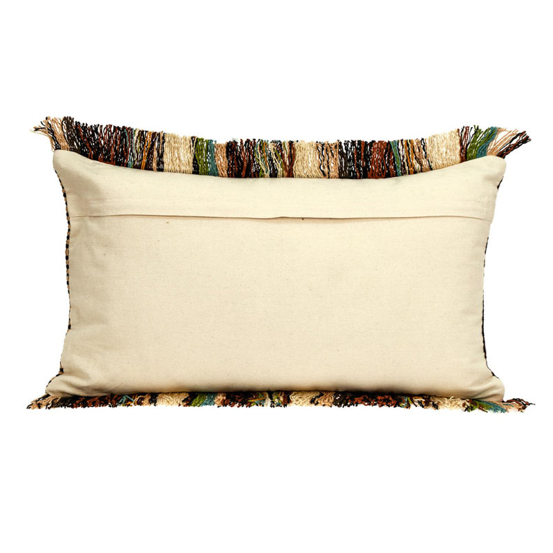 Woody Transitional Brown Throw Pillow