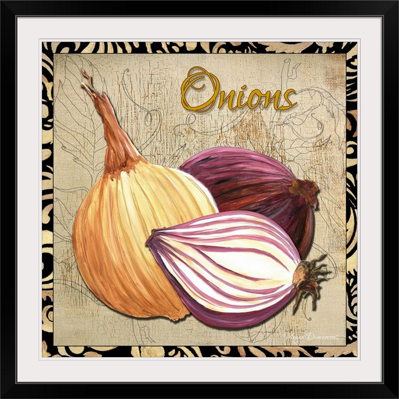 «Wicham Legumes Onions» par Megan Duncanson, impression, H 35 po x l 35 po x P 1,5 po, Toile