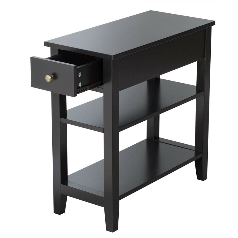 Table de bout avec rangement, Noir