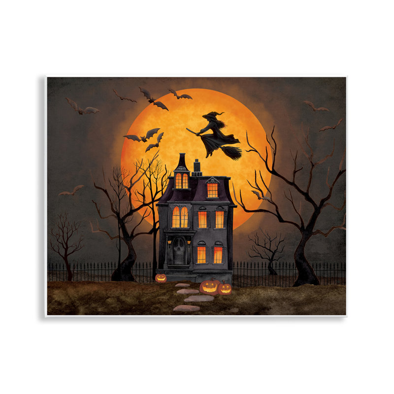 Plaque murale Haunted Night Mansion, design par Nicole Tamarin