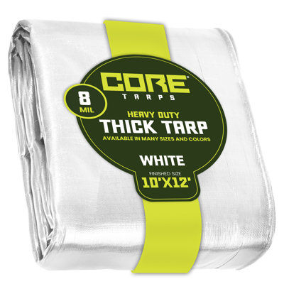 Bâche en polyéthylène robuste de 8 mil, imperméable, résistante aux rayons UV