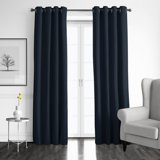 Elsie Linen Look Grommet Drapery Panels Pair