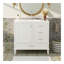 Meuble-lavabo moderne 36 po avec cadre en pin massif, 1 porte à fermeture douce et 3 tiroirs, armoire de rangement moderne-1623041853-1623041848
