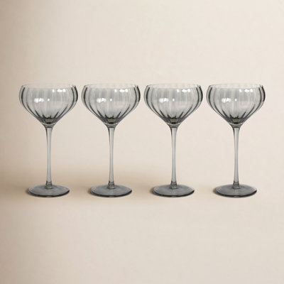 Boulder Ribbed Coupe Glass