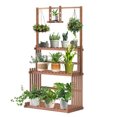 Eliza-May Wood Weather Resistant Plant Stand