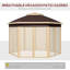 1 pi L x 1 pi D Pavillon de jardin escamotable en acier