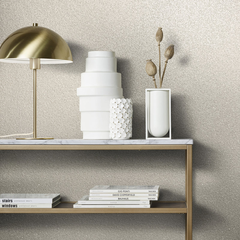 Eclectic 33cm x 70cm Wallpaper Roll, Light Beige