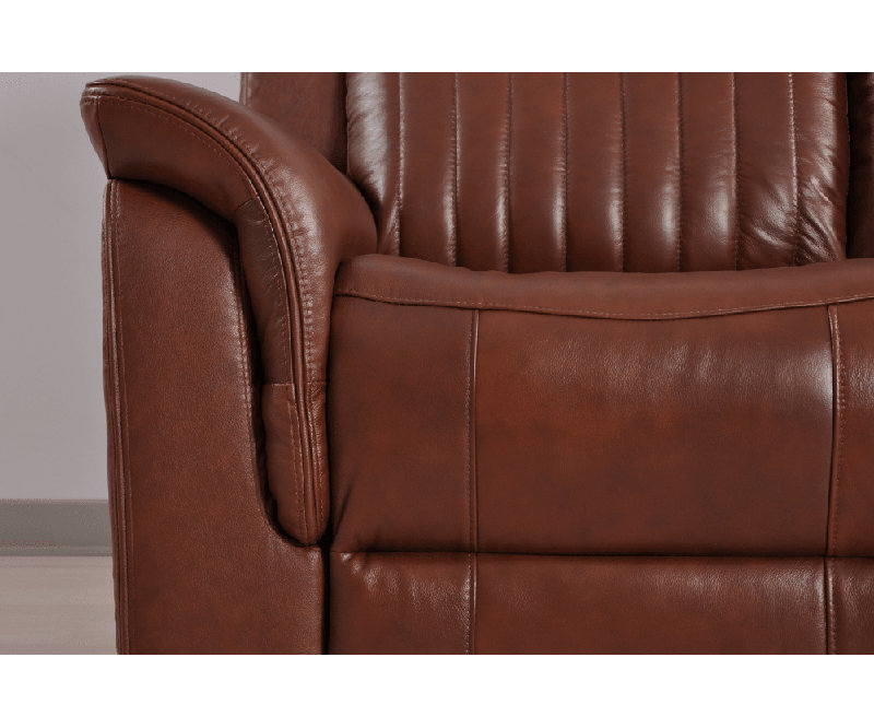 Cenaida Genuine Leather Electric Power Recliner Armchair, Tan
