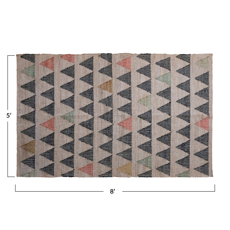Tapis en jute et coton tissés Boho