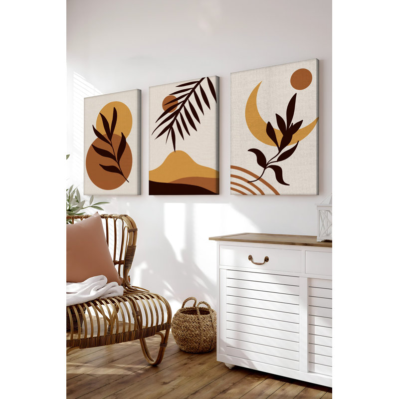 Stunning Decorative Canvas Painting Set (3 Pieces), 19.7 x 27.6 inches | 100% Cotton Canvas, Thickness: 1.2 inches | Ideal for Living Room, Bedroom & Office Décor, Vibrant Colours & Modern Art Design