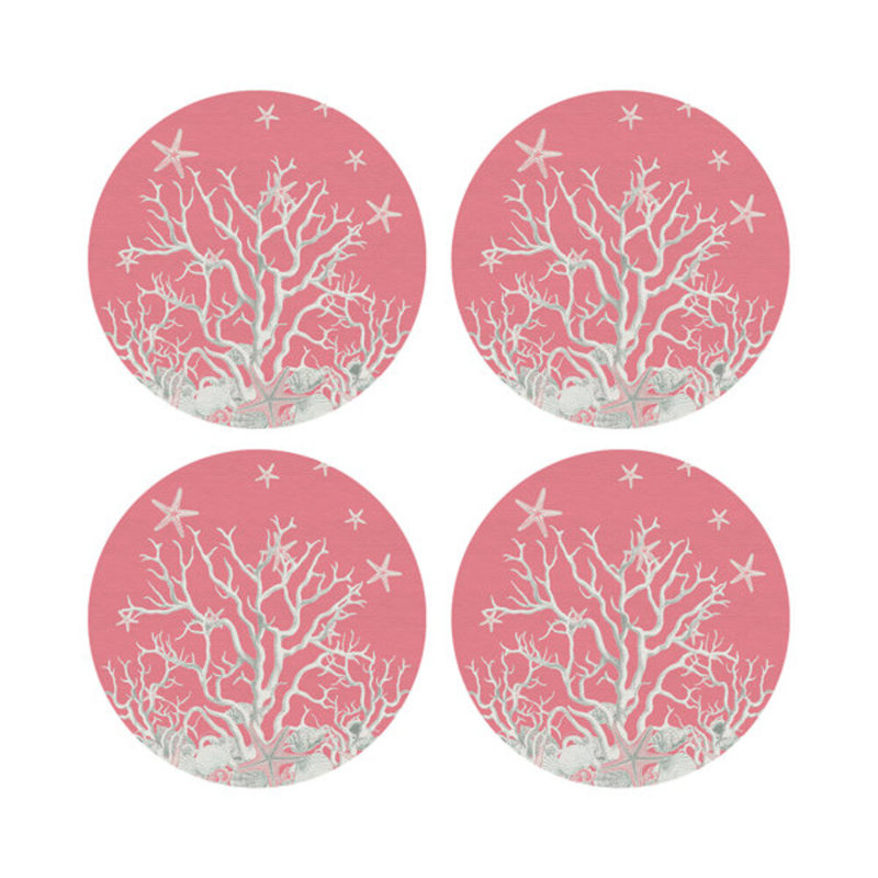 Napperon Coral Branch, Rose
