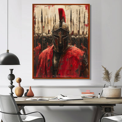 Spartan Leonidas King Warriors In Greece III - Army Wall Art Living Room