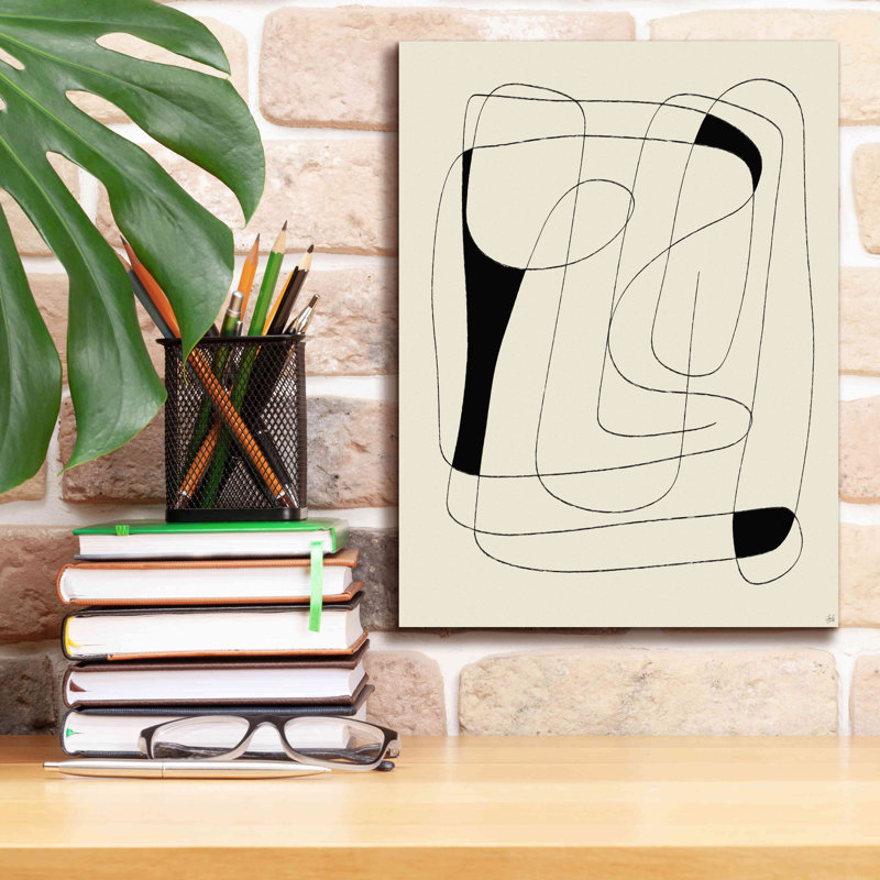 «Lines To Fill 1» par Line and Brush, art mural sur toile, H 16 po x l 12 po x P 0,75 po
