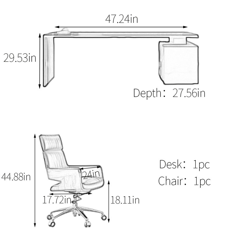 Luxurious Material Harmony Desk