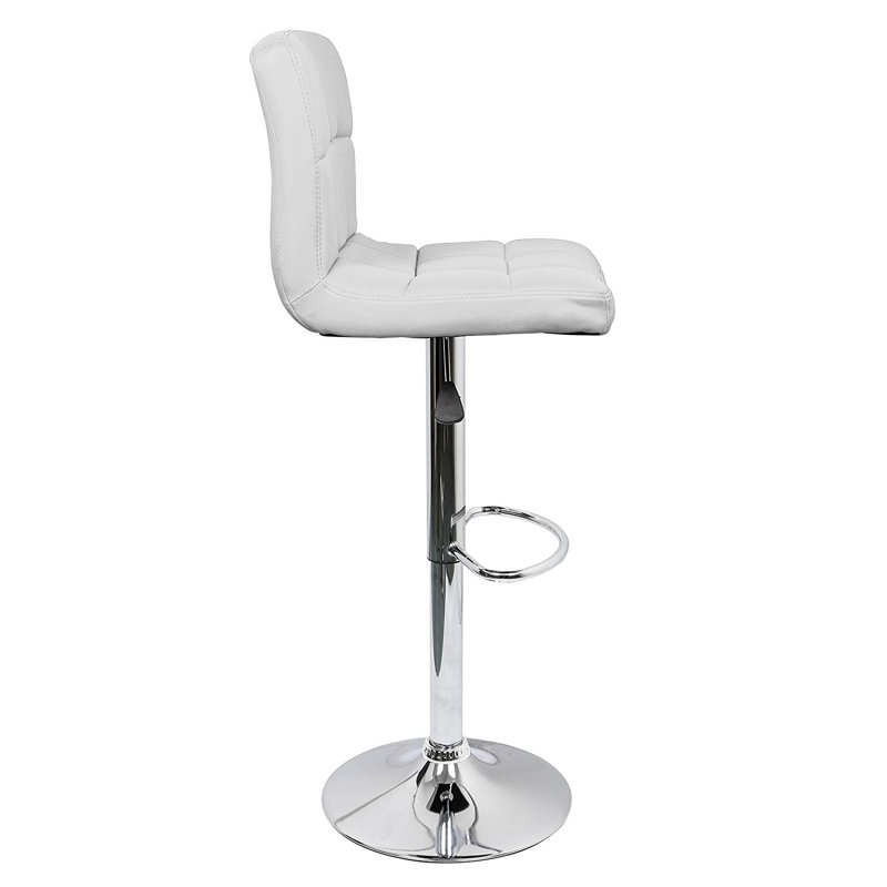 Evererdo Swivel Adjustable Height Bar Stools, White