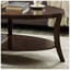 Table basse ovale avec tablette Perth Espresso-1848531990