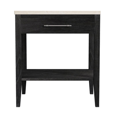 Isa Marble Top 1-Drawer Nightstand