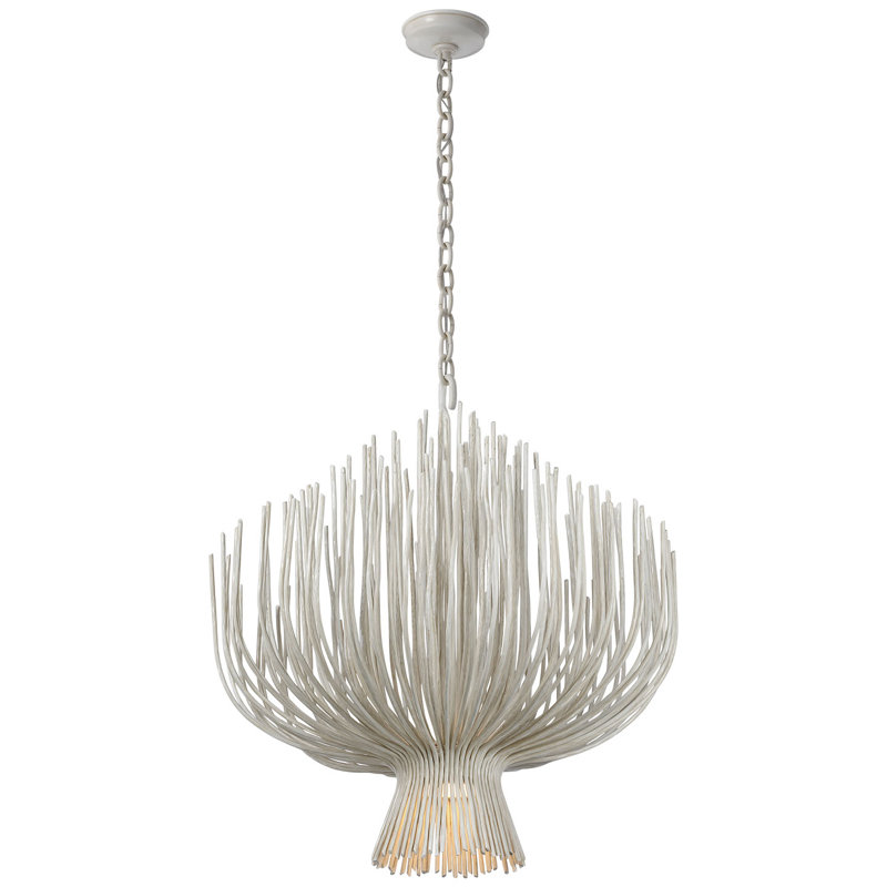 Chapman & Myers Astra 42" Sculpted Chandelier, 35.5" H x 31.75" W x 31.75" D, Waxed Plaster