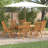 vidaXL Garden Dining Set Folding 7 pcs Brown Solid Acacia Wood