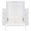 Grand lit escamotable rotatif avec armoire murale cachée, 2 tablettes latérales à 3 niveaux, bureau convertible, supports de rangement supplémentaires, lit mural multifonctionnel peu encombrant pour le bureau à domicile et les petites pièces, blanc
